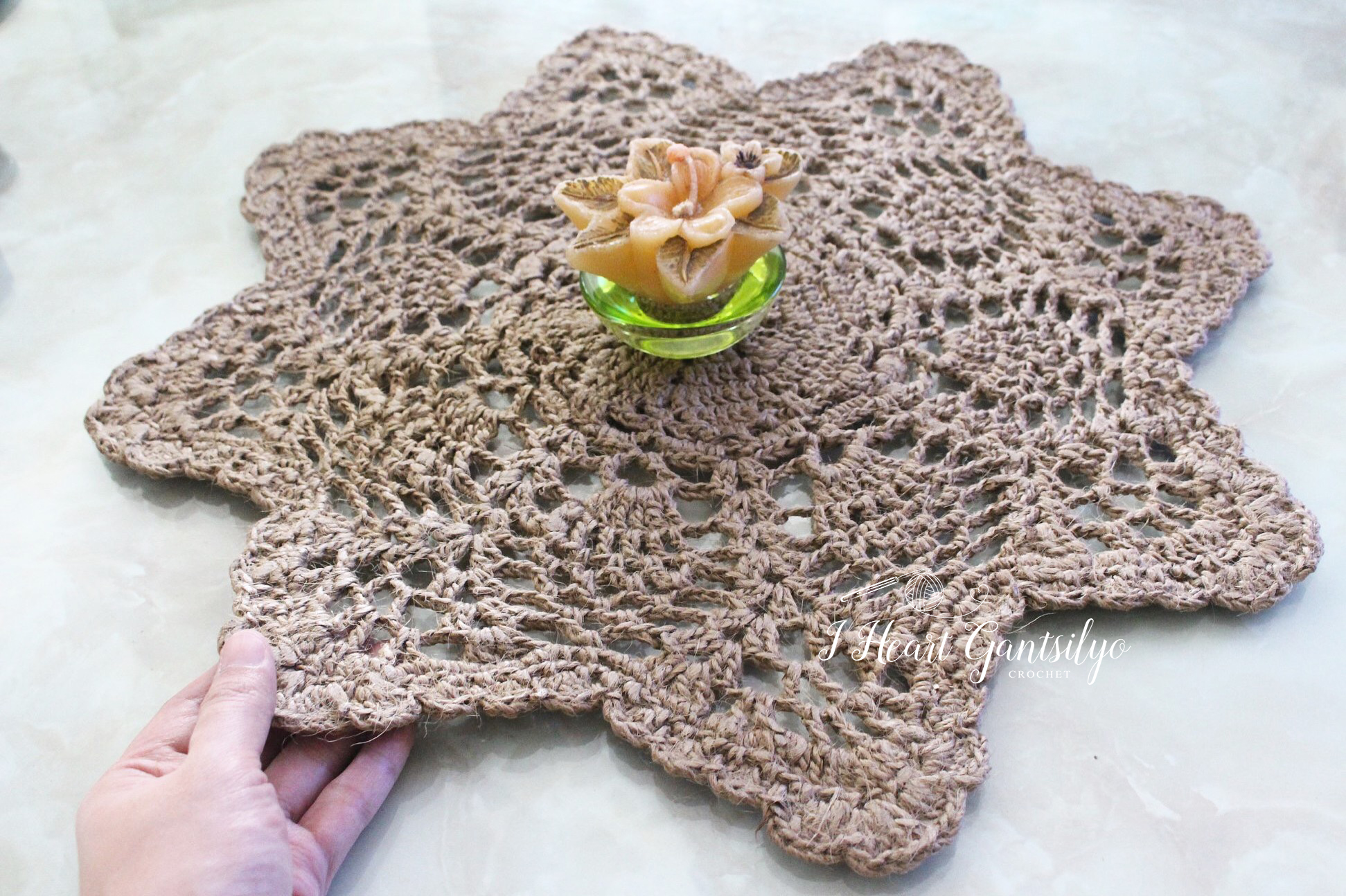 Crochet Jute Twine Doily